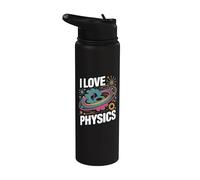 Me encantan los engranajes de la física y los átomos entusiasta Stainless Steel Insulated Water Bottle