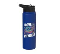 Me encantan los engranajes de la física y los átomos entusiasta Stainless Steel Insulated Water Bottle