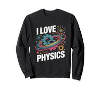 Me encantan los engranajes de la física y los átomos entusiasta Sudadera
