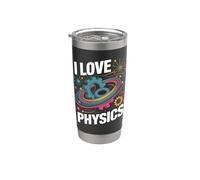 Me encantan los engranajes de la física y los átomos entusiasta Vaso térmico de acero inoxidable de doble pared