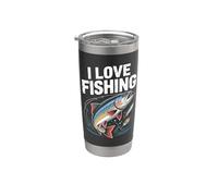 Me encantan los entusiastas de la pesca atrapando pasión Vaso térmico de acero inoxidable de doble pared