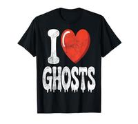Me encantan los Fantasmas, Divertido Halloween, Espeluznante y Angustiado Camiseta