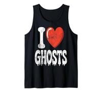 Me encantan los Fantasmas, Divertido Halloween, Espeluznante y Angustiado Camiseta sin Mangas