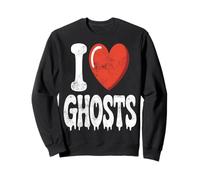 Me encantan los Fantasmas, Divertido Halloween, Espeluznante y Angustiado Sudadera