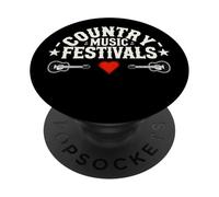 Me encantan los Festivales de música Country - Muestra tu era de música Country PopSockets PopGrip Adhesivo