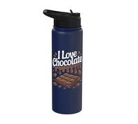 Me encantan los granos de chocolate y cacao que gotean la felicidad Stainless Steel Insulated Water Bottle