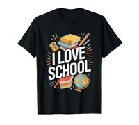 Me encantan los Libros Escolares Globe Learning Passion Camiseta gráfica económica