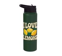 Me encantan los limones, la diversión de los cítricos y los frutos amarillos Stainless Steel Insulated Water Bottle