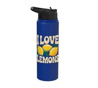 Me encantan los limones, la diversión de los cítricos y los frutos amarillos Stainless Steel Insulated Water Bottle