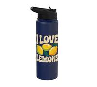 Me encantan los limones, la diversión de los cítricos y los frutos amarillos Stainless Steel Insulated Water Bottle