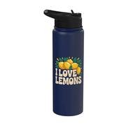 Me encantan los limones, los cítricos y la pasión por la diversión Stainless Steel Insulated Water Bottle