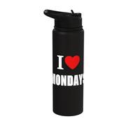 Me encantan los lunes para hombres, mujeres y estudiantes Stainless Steel Insulated Water Bottle