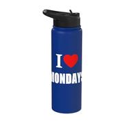 Me encantan los lunes para hombres, mujeres y estudiantes Stainless Steel Insulated Water Bottle