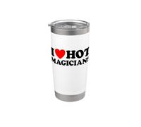 Me encantan los magos calientes, divertidos y sexys, fanáticos del espectáculo de trucos de magia Vaso térmico de acero inoxidable de doble pared