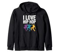 Me encantan los Movimientos Vibrantes de Baile Hip Hop Sudadera con Capucha
