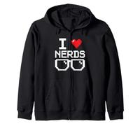 Me encantan los Nerds, me encantan los Nerds para los fanáticos del Conocimiento de los Libros de Ciencia Sudadera con Capucha