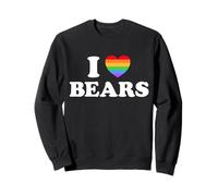 Me encantan los Osos, Divertido, Lindo, Gay, Queer, LGBT, arcoíris, Gran Hombre Sudadera