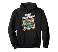 Me encantan los paneles de cómics de guiones gráficos Sudadera con Capucha