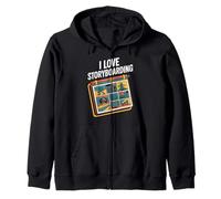 Me encantan los paneles de cómics de guiones gráficos Sudadera con Capucha