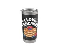 Me encantan los panqueques Cute Berry Stack Fun Vaso térmico de acero inoxidable de doble pared