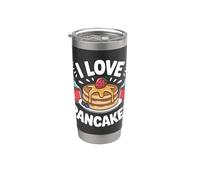 Me encantan los panqueques Fluffy Stack Berry Fun Vaso térmico de acero inoxidable de doble pared
