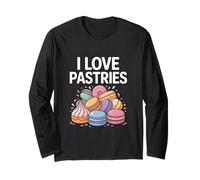 Me encantan los pasteles, coloridas y dulces delicias Manga Larga