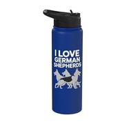 Me encantan los pastores alemanes entusiastas caninos Stainless Steel Insulated Water Bottle