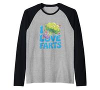 Me encantan los pedos Humor peculiar juguetón Camiseta Manga Raglan