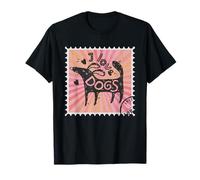 Me encantan los perros Sello postal Perro Mamá Perro Papá Camiseta