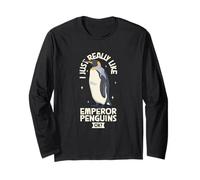 Me encantan los pingüinos emperador Manga Larga