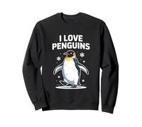 Me encantan los pingüinos, lindos copos de nieve para amantes de los pingüinos Sudadera
