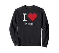 Me encantan los poetas, me encantan los poetas Sudadera, Unisex para Adultos, Negro, S
