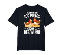 Me Encantan Los Pollos Divertido Pollo Gallina Agricultor Camiseta, Hombre Tallas Grandes, Negro, 5X Alto