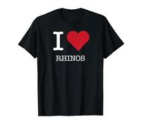 Me encantan los rinocerontes, me encantan los rinocerontes Camiseta, Hombre, Negro, M