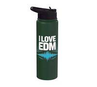 Me encantan los ritmos de forma de onda de la música EDM Stainless Steel Insulated Water Bottle
