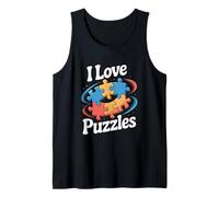 Me encantan los rompecabezas, diseño para entusiastas de los rompecabezas Camiseta sin Mangas