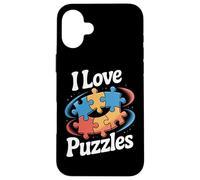 Me encantan los rompecabezas, diseño para entusiastas de los rompecabezas Carcasa para iPhone 16 Plus