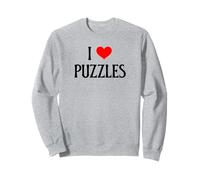 Me encantan los rompecabezas en forma de corazón Puzzler Puzzling Puzzle Amante de los rompecabezas Sudadera