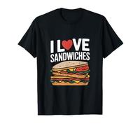 Me encantan los sándwiches Amantes de la Comida Divertida Camiseta