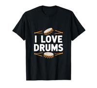Me encantan los tambores música apasionada Camiseta