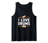 Me encantan los tambores música apasionada Camiseta sin Mangas