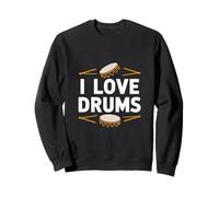 Me encantan los tambores música apasionada Sudadera