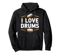 Me encantan los tambores música apasionada Sudadera con Capucha