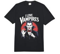 Me encantan los Vampiros al Estilo gótico de Terror Comfort Colors Adult Heavyweight T-Shirt