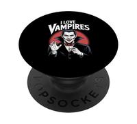 Me encantan los vampiros al estilo gótico de terror PopSockets PopGrip Adhesivo