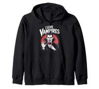 Me encantan los vampiros al estilo gótico de terror Sudadera con Capucha