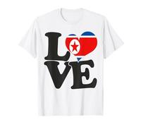 Me encantan los Viajes patrióticos con la Bandera de Corea del Norte Camiseta