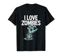 Me encantan los zombies espeluznante mano ilustración Camiseta