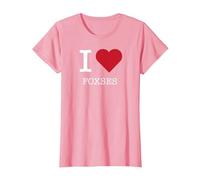 Me encantan los Zorros, me encantan los Zorros Camiseta, Mujer, Rosado, XS