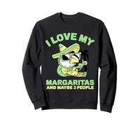 Me encantan mis Margaritas y Tal Vez 3 Personas Vacaciones en la Playa Sudadera